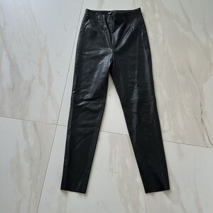 Faux leather high waisted pants